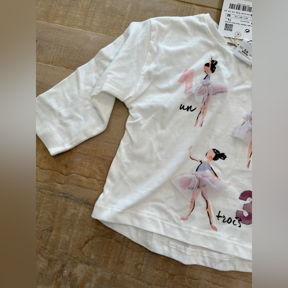 Zara kids baby girls ballerina French long sleeve shirt new with tags - Picture 5 of 9